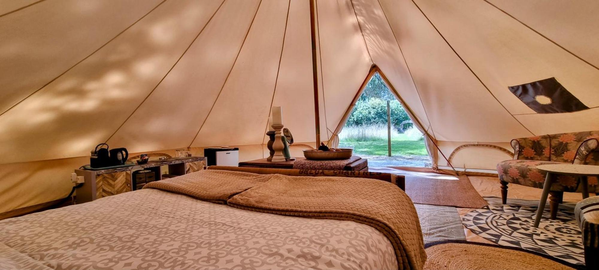 Luxury Bell Tent At Camping La Fortinerie Mouliherne Kültér fotó