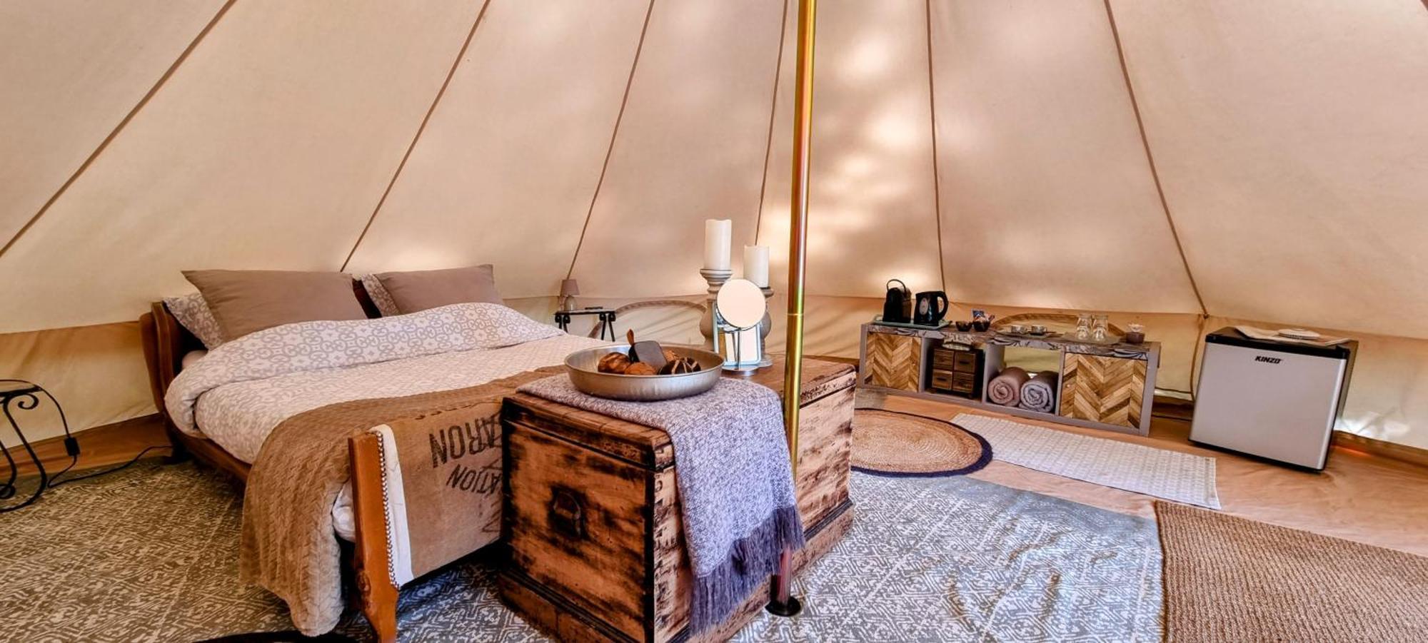 Luxury Bell Tent At Camping La Fortinerie Mouliherne Kültér fotó