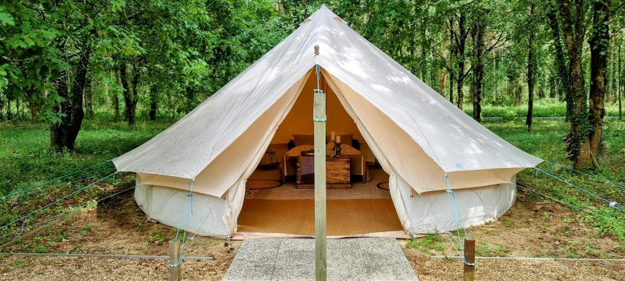 Luxury Bell Tent At Camping La Fortinerie Mouliherne Kültér fotó