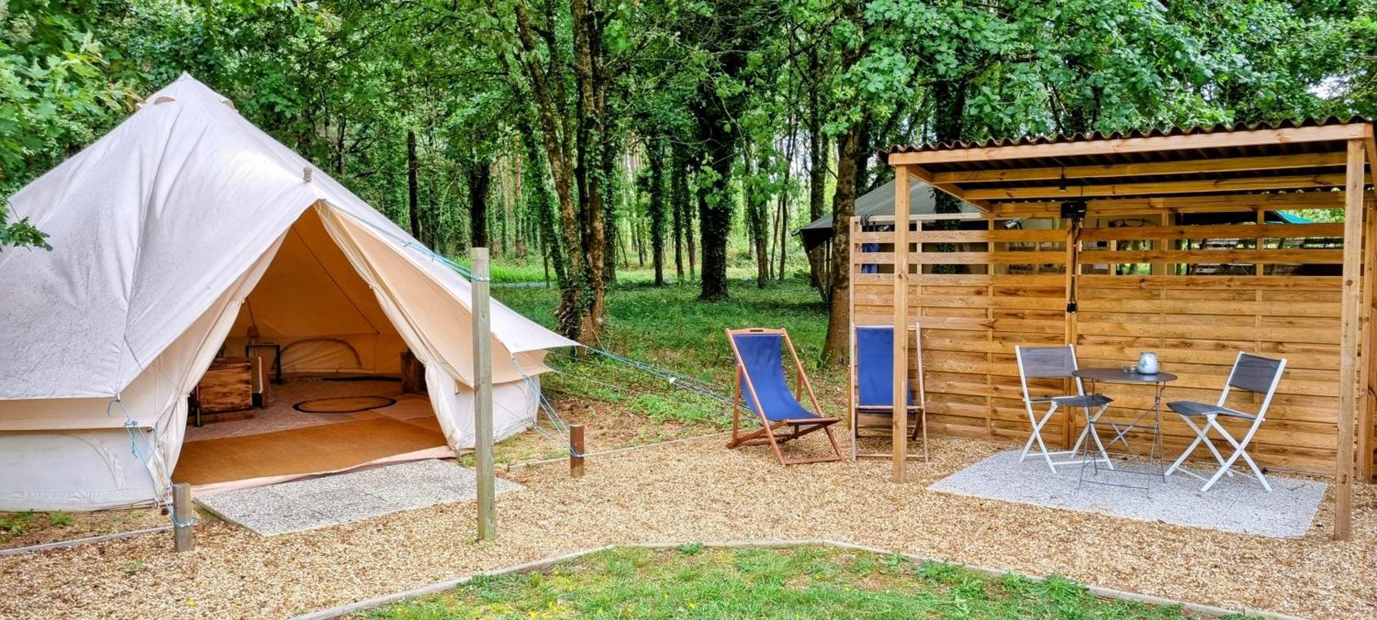 Luxury Bell Tent At Camping La Fortinerie Mouliherne Kültér fotó