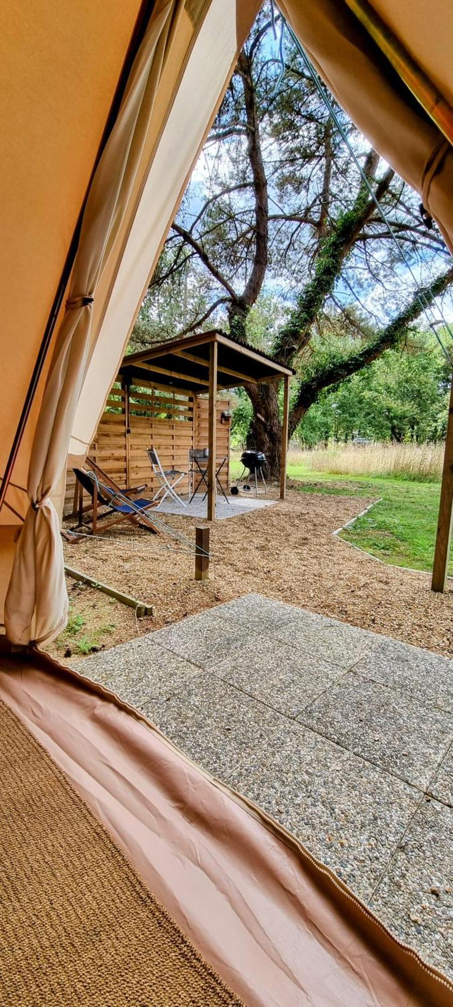 Luxury Bell Tent At Camping La Fortinerie Mouliherne Kültér fotó