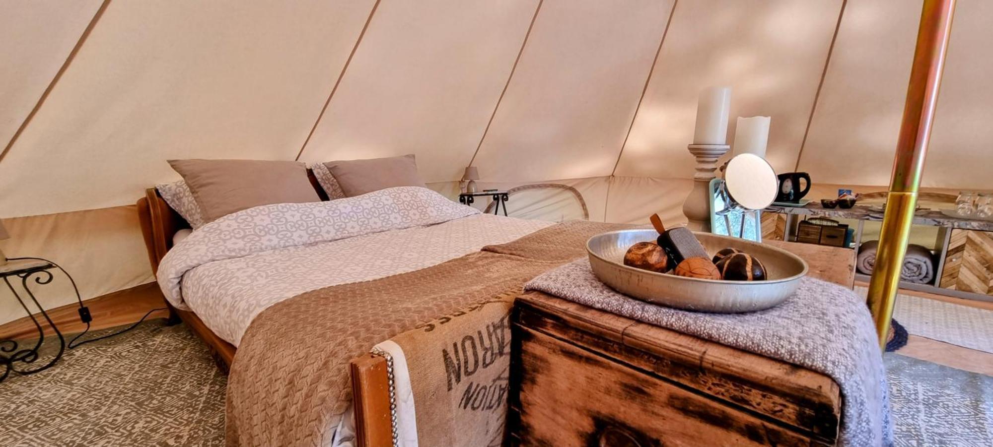 Luxury Bell Tent At Camping La Fortinerie Mouliherne Kültér fotó